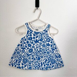 Winter Water Factory Floral Blue and White Tank Top, 3M